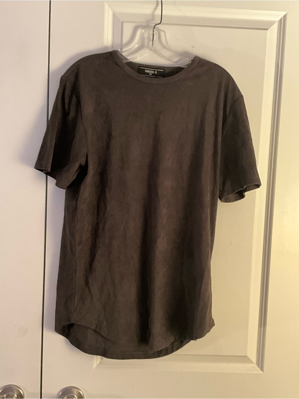 Forever 21 Men’s Short Sleeve Crew Neck T-Shirt - Charcoal olive size medium